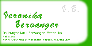 veronika bervanger business card